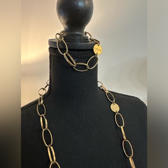 Dyrberg/Kern Gold Necklace & Bracelet - Picture 2 of 12
